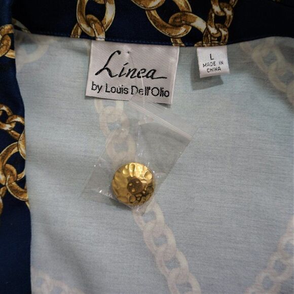 Vintage 80 Blazer Jacket Linea by Louis Dell'Olio Chain Royalty Jacket Sz L NWOT - Picture 7 of 8